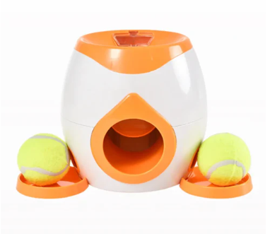 🐶 Creawel® Pet Dog Toys,Electronic Usb Dog Two Tennis,Food rewards, Dog Interactive Training, Intelligent Automatic Food Leakage Device