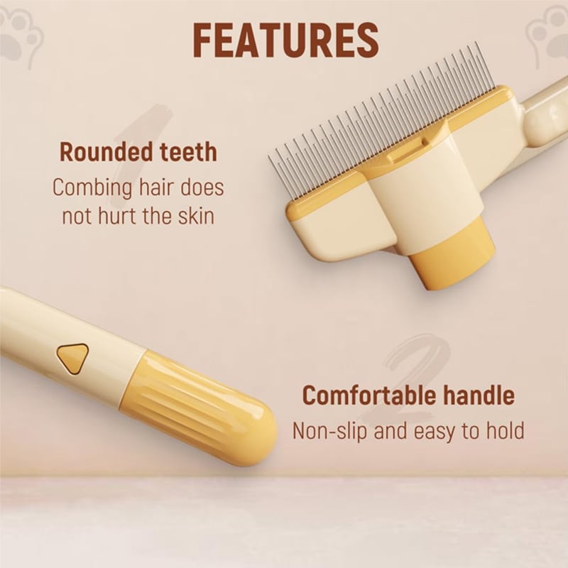 🔥Creawel®3-in-1 NanoCare Pet Flea Comb Grooming Brush ☑️ Removes Fleas, Cleans Fur & Massages Skin