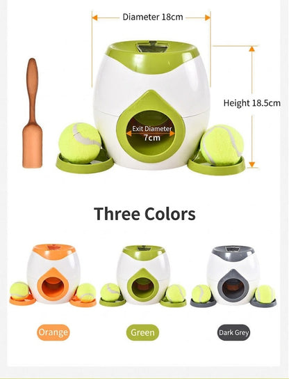 🐶 Creawel® Pet Dog Toys,Electronic Usb Dog Two Tennis,Food rewards, Dog Interactive Training, Intelligent Automatic Food Leakage Device