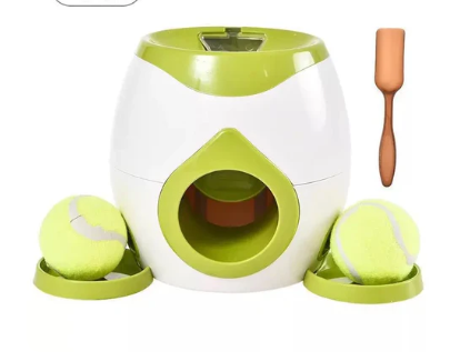 🐶 Creawel® Pet Dog Toys,Electronic Usb Dog Two Tennis,Food rewards, Dog Interactive Training, Intelligent Automatic Food Leakage Device