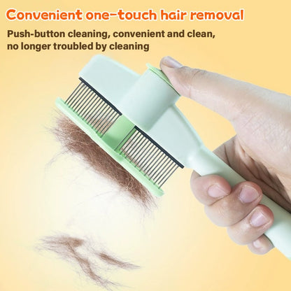 🔥Creawel®3-in-1 NanoCare Pet Flea Comb Grooming Brush ☑️ Removes Fleas, Cleans Fur & Massages Skin