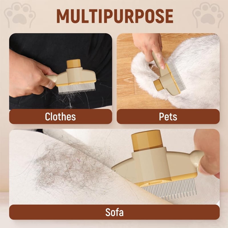🔥Creawel®3-in-1 NanoCare Pet Flea Comb Grooming Brush ☑️ Removes Fleas, Cleans Fur & Massages Skin