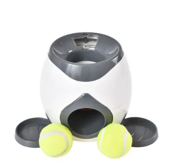 🐶 Creawel® Pet Dog Toys,Electronic Usb Dog Two Tennis,Food rewards, Dog Interactive Training, Intelligent Automatic Food Leakage Device