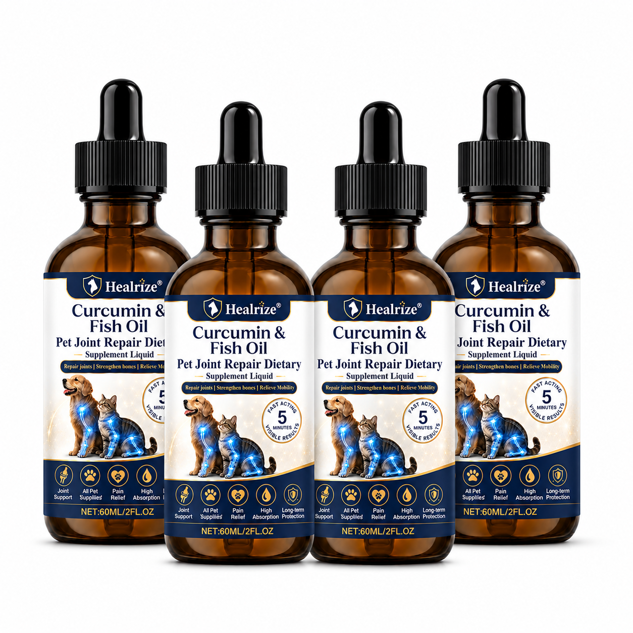 4 Bottles - 🎯Enhanced Vitality Formula — For Highly Active Dogs