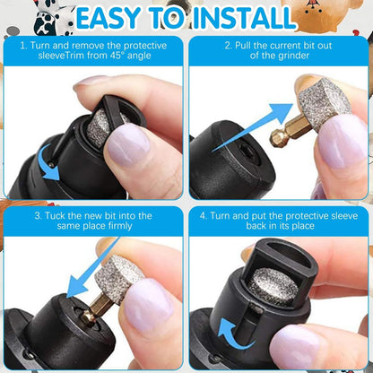Creawel®Pet Nail Grinder, USB Rechargeable Cat & Dog Dust-Free Nail Trimmer with LED Quick Sensor, High-Power Adjustable Speed, New M1