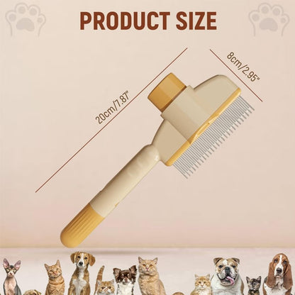 🔥Creawel®3-in-1 NanoCare Pet Flea Comb Grooming Brush ☑️ Removes Fleas, Cleans Fur & Massages Skin