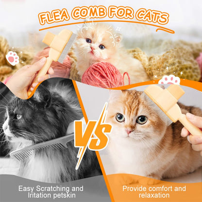 🔥Creawel®3-in-1 NanoCare Pet Flea Comb Grooming Brush ☑️ Removes Fleas, Cleans Fur & Massages Skin