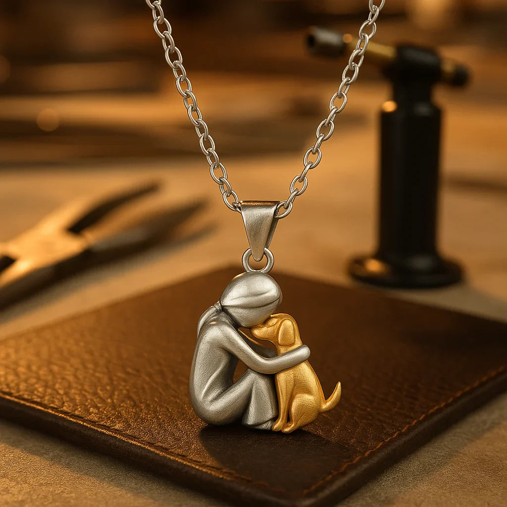 🐕‍🦺CZTICLE Official Store ® 丨Pet Lover's Dog-Hugging Pendant Necklace🎁