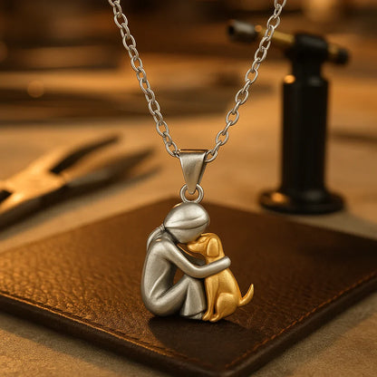 🐕‍🦺CZTICLE Official Store ® 丨Pet Lover's Dog-Hugging Pendant Necklace🎁
