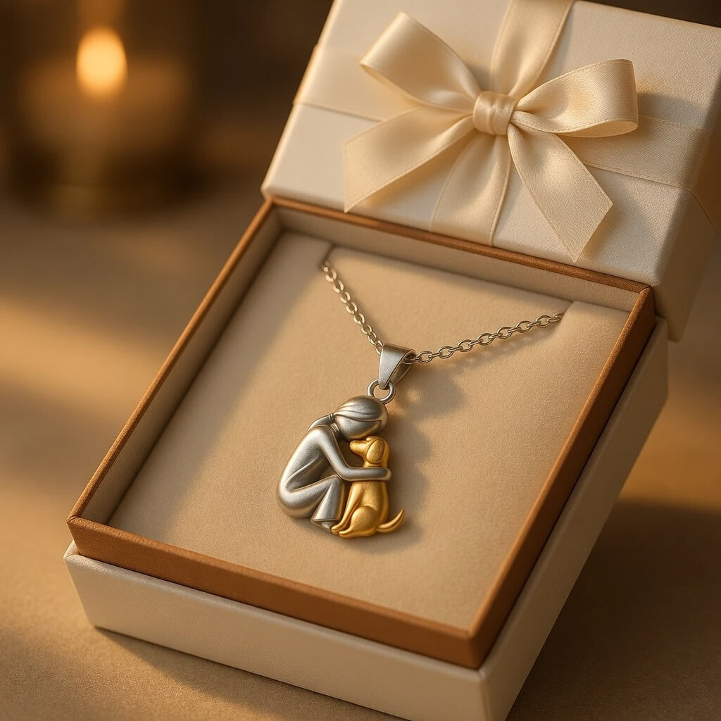 🐕‍🦺CZTICLE Official Store ® 丨Pet Lover's Dog-Hugging Pendant Necklace🎁