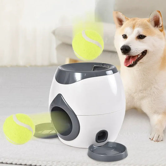 🐶 Creawel® Pet Dog Toys,Electronic Usb Dog Two Tennis,Food rewards, Dog Interactive Training, Intelligent Automatic Food Leakage Device